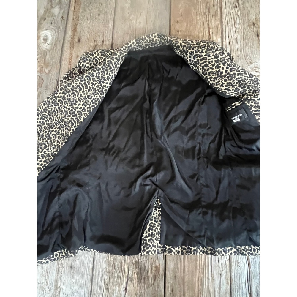 The Kooples Paris Leopard Print Blazer Gold Metallic Double Breasted Jacket 1 S - Picture 4 of 9